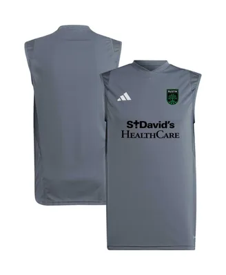 Men's adidas Gray Austin Fc 2023 On-Field Sleeveless Training Jersey