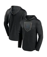 Men's Fanatics Heather Black Army Knights Transitional Hoodie T-shirt