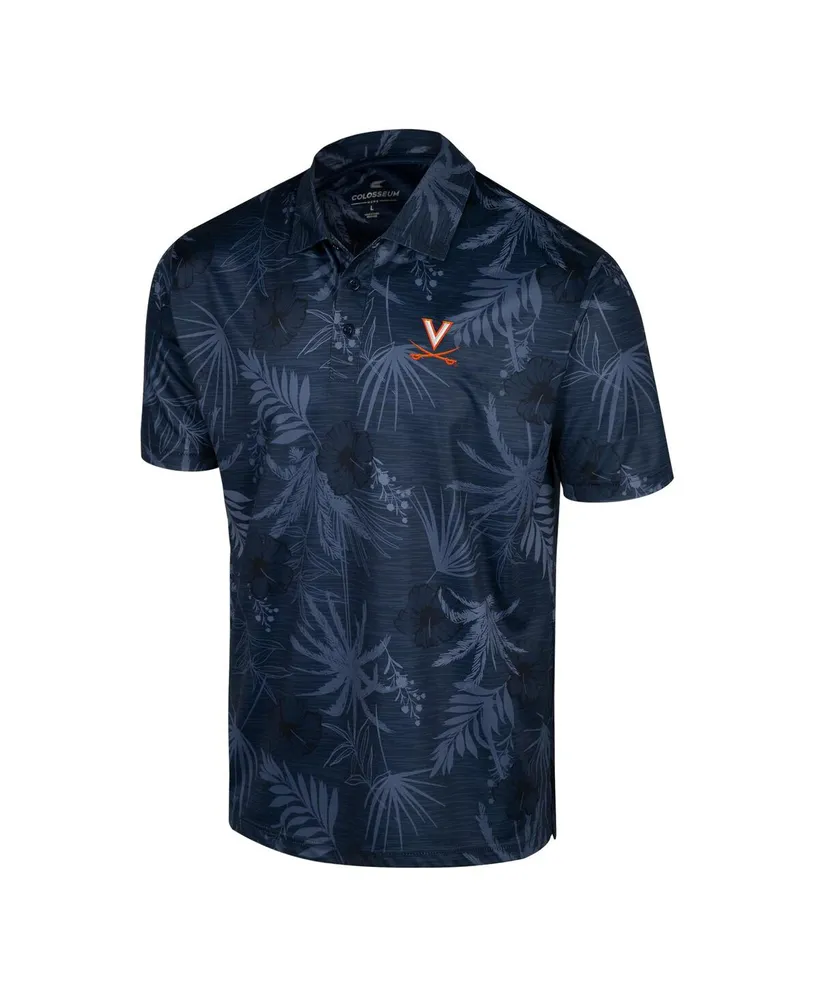 Men's Colosseum Navy Virginia Cavaliers Palms Team Polo Shirt