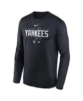 Men's Nike Navy New York Yankees Authentic Collection Team Logo Legend Performance Long Sleeve T-shirt