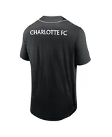 Men's Fanatics Black Charlotte Fc Third Period Fashion Baseball Button-Up Jersey