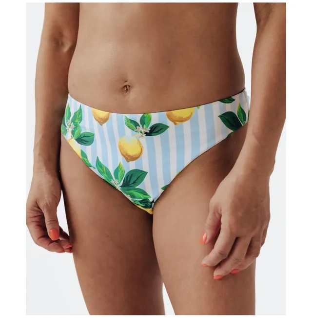 Women's Amalfi Coast Lemon High Rise Bikini Bottom