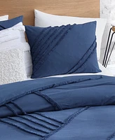 Dkny Chenille Block 3 Piece Comforter Set