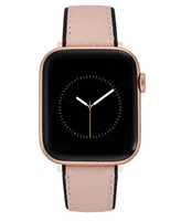 Nine West Women's Saffiano Textured Faux Leather Band Compatible with 42/44/45/Ultra/Ultra 2 Apple Watch