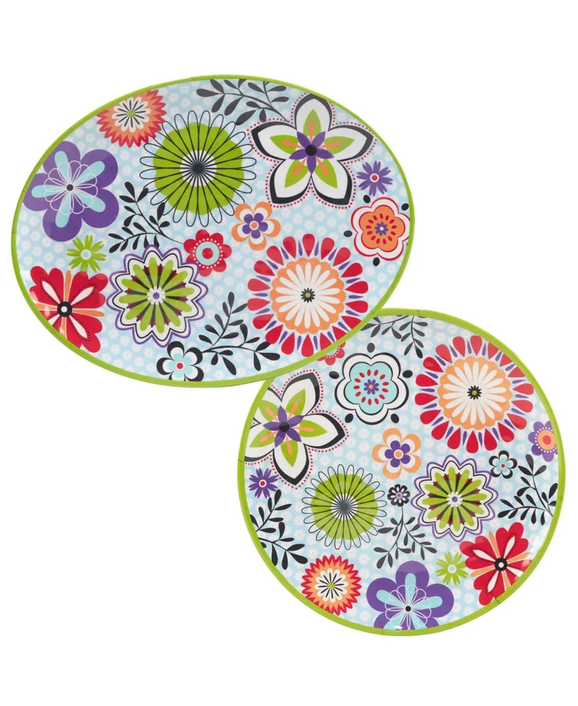 Certified International Carnaby Melamine Platter, Set of 2