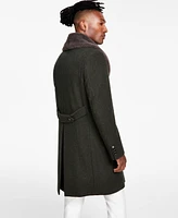 Tayion Collection Men's Classic-Fit Double-Breasted Wool Blend Overcoats