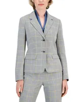 Kasper Petite Plaid Two-Button Blazer