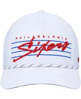 Men's '47 Brand White Philadelphia 76ers Downburst Hitch Snapback Hat