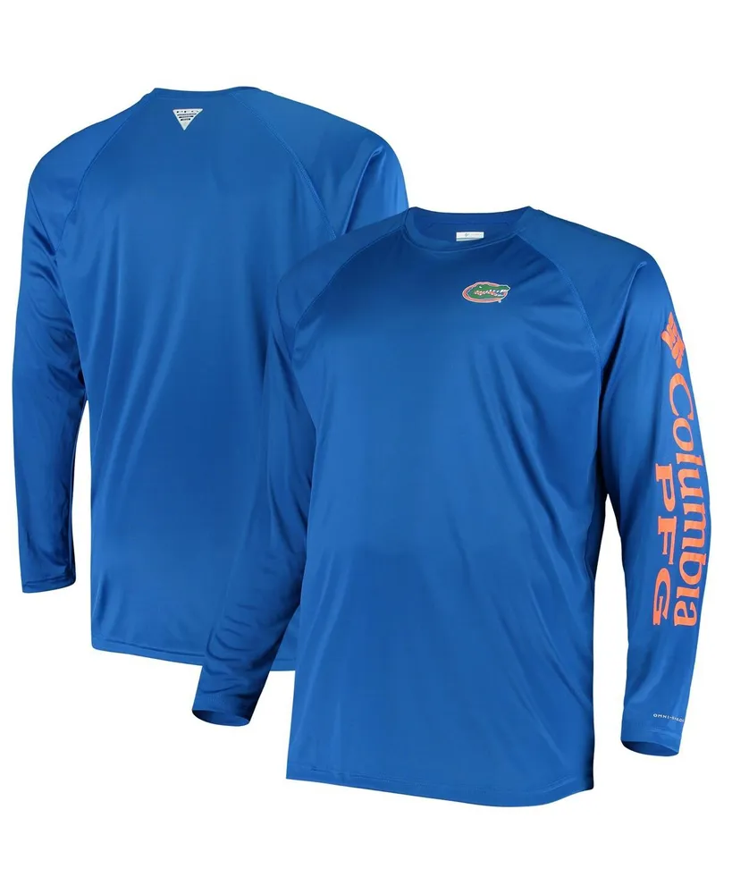 Men's Columbia Royal Florida Gators Big and Tall Terminal Tackle Long Sleeve Omni-Shade T-shirt