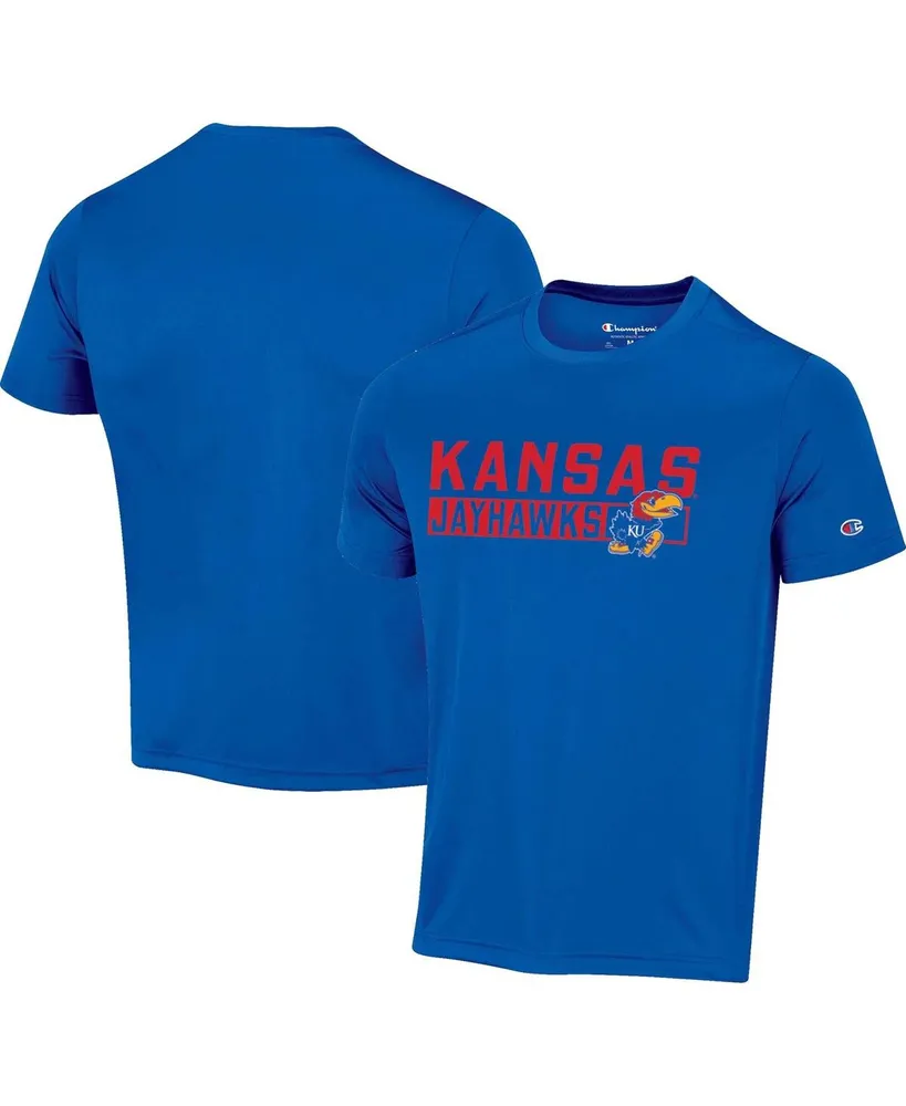 Men's Champion Royal Kansas Jayhawks Impact Knockout T-shirt