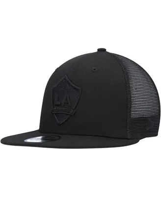 Men's New Era Black La Galaxy Logo Classic 9FIFTY Trucker Snapback Hat