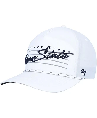 Men's '47 Brand White Penn State Nittany Lions Downburst Hitch Trucker Snapback Hat