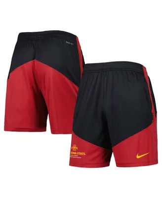 Men's Nike Black and Cardinal Iowa State Cyclones Performance Player Shorts