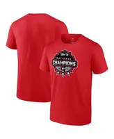Men's Fanatics Red Georgia Bulldogs College Football Playoff 2021 National Champions Official Logo T-shirt