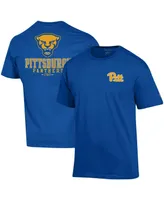 Men's Champion Royal Pitt Panthers Stack 2-Hit T-shirt