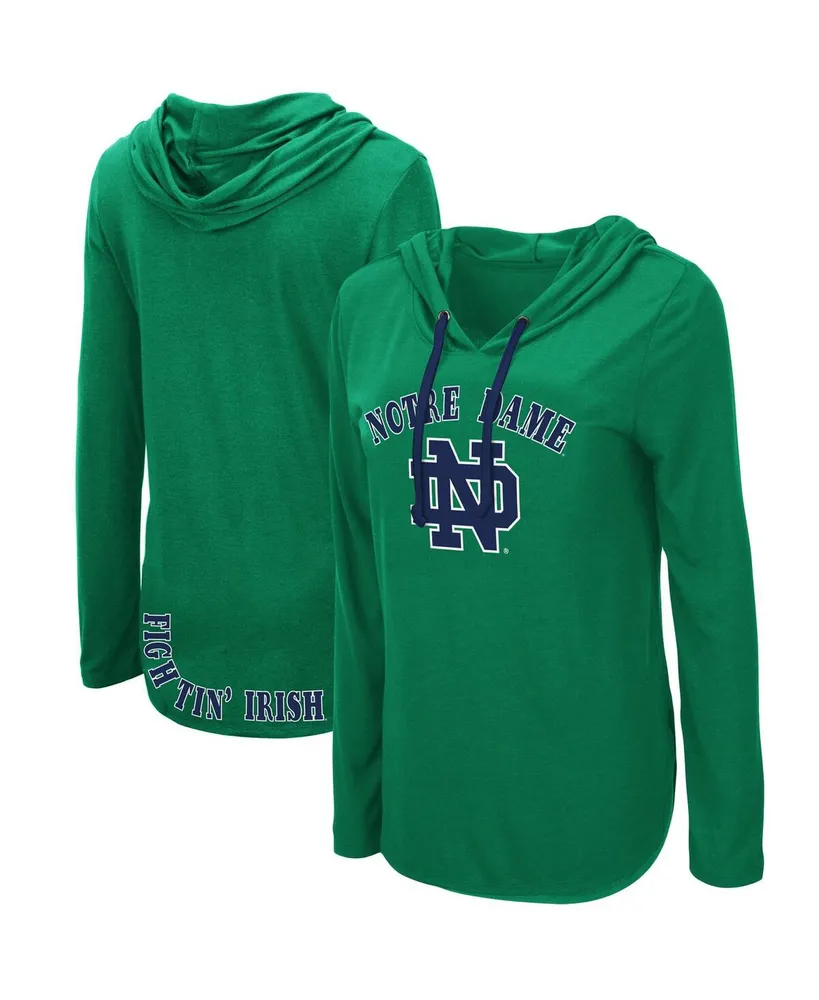 Women's Colosseum Green Notre Dame Fighting Irish My Lover Hoodie Long Sleeve T-shirt