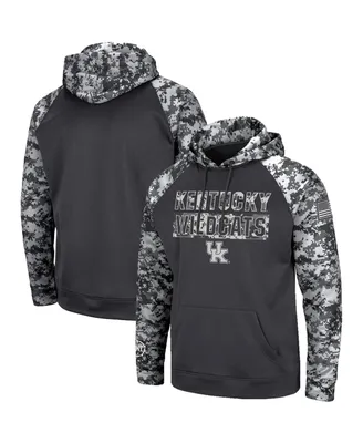 Men's Colosseum Charcoal Kentucky Wildcats Oht Military-Inspired Appreciation Digital Camo Pullover Hoodie