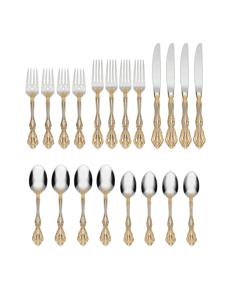 Oneida Golden Michelangelo 20 Piece Flatware Set, Service for 4