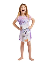 Child Jellifish Kids Sleepshirt For Girls| Iridescent Glitter Print