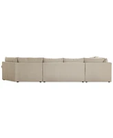 Closeout! Wrenley 170" 3-Pc. Fabric Sectional Cuddler Chaise Sofa, Created for Macy's