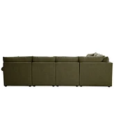 Closeout! Wrenley 131" 6-Pc. Fabric Modular Sectional Chaise Sofa, Created for Macy's