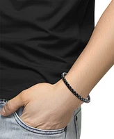 Effy Men's Hematite Woven Nylon Cord Bracelet in Black Pvd-Plated Sterling Silver