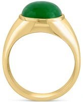 Effy Men's Dyed Jade Ring 14k Gold-Plated Sterling Silver