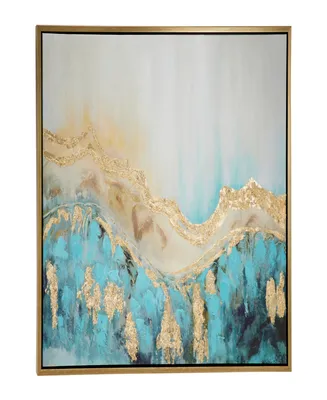 Rosemary Lane Canvas Enlarge Slice Geode Framed Wall Art with Gold-Tone Frame, 47" x 2" x 35"