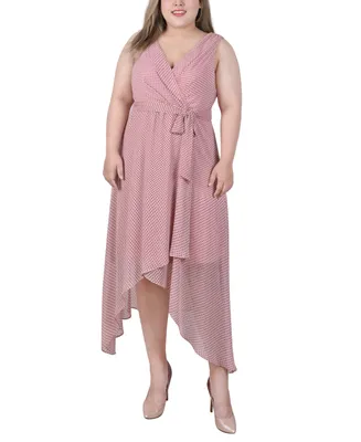 Ny Collection Plus Size Sleeveless Wrap Chiffon Dress