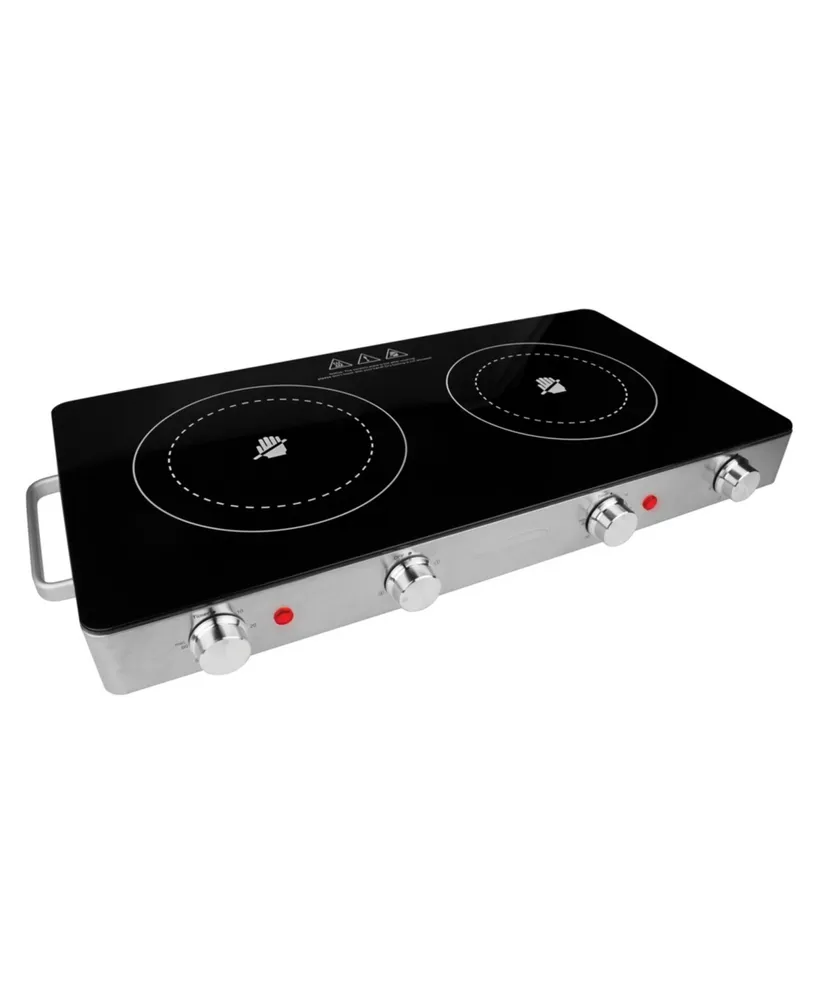 Brentwood Select 1800 Watt Double Infrared Electric Countertop Burner in Stainless Steel with Timer