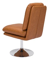 Zuo 35" Steel, Polyurethane Rory Swivel Accent Chair