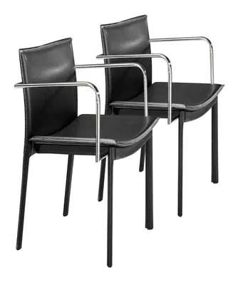 Zuo 28" each, Set of 2 Steel, Polyurethane Gekko Conference Chair