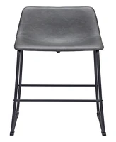 Zuo 39" each, Set of 2 Steel, Polyurethane Smart Bar Chair