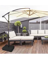 Patio Market Offset Umbrella Stand Holder Base Sand Filled Sandbags 220lbs