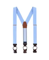 Trafalgar Men's Gamma Geometric Pattern Silk Button End Suspenders