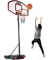 Kids Adjustable Basketball Hoop Height 5 - 7 Ft - Portable Basketball Hoop