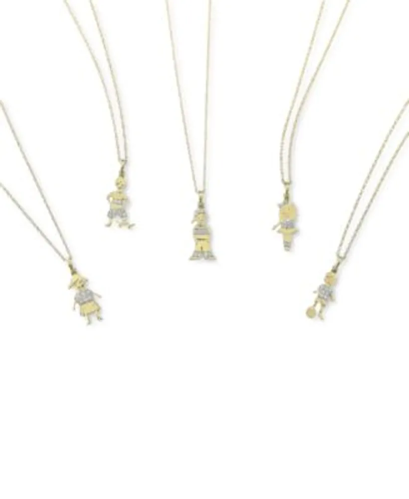 Wrapped Diamond Kids Kids Activities Pendant Necklace Collection In 10k Gold 18 2 Extender Created For Macys