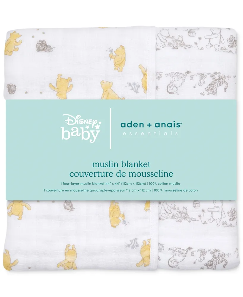 aden by aden + anais Baby Boys Winnie the Pooh Muslin Blanket