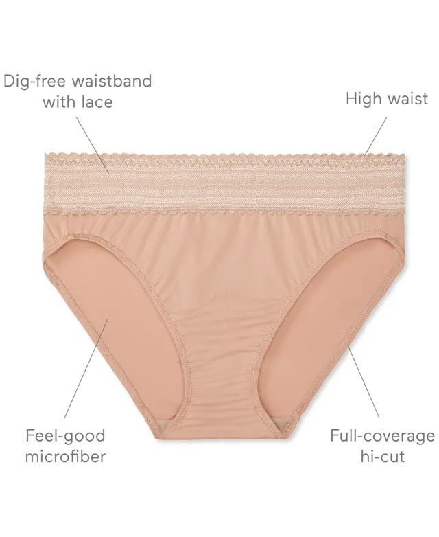Warners Womens No Pinching No Problems Dig-free Comfort Waist Microfiber  5738 Briefs Underwear