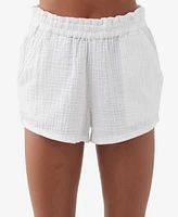 O'Neill Juniors' Carla Cotton High-Rise Pull-On Shorts