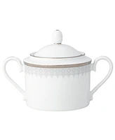 Noritake Silver Colonnade Sugar and Creamer, Set of 2