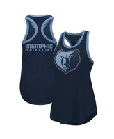 Women's G-iii 4Her by Carl Banks Navy Memphis Grizzlies Showdown Scoop-Neck Racerback Tank Top