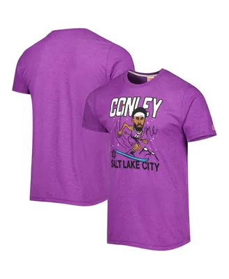 Men's Homage Mike Conley Heathered Purple Utah Jazz Caricature Tri-Blend T-shirt
