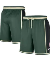 Men's Nike Hunter Green Milwaukee Bucks Pre-Game Performance Shorts