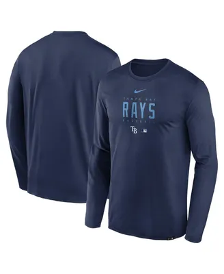 Men's Nike Navy Tampa Bay Rays Authentic Collection Team Logo Legend Performance Long Sleeve T-shirt