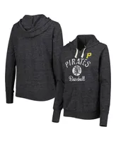 Women's Touch Black Pittsburgh Pirates Training Camp Tri-Blend Full-Zip Hoodie