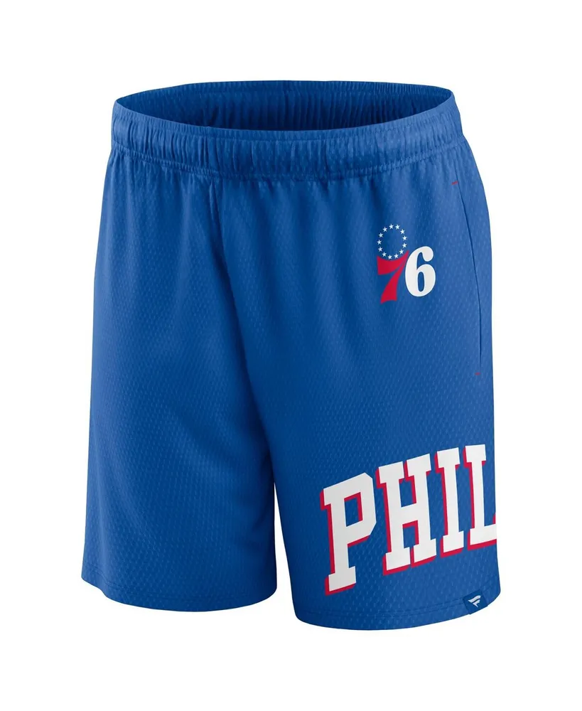 Men's Fanatics Royal Philadelphia 76ers Free Throw Mesh Shorts