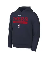 Men's Nike Navy Philadelphia 76ers 2022/23 Spotlight On-Court Practice Performance Pullover Hoodie