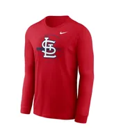 Men's Nike Red St. Louis Cardinals Over Arch Performance Long Sleeve T-shirt