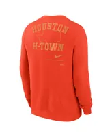 Men's Nike Orange Houston Astros Statement Ball Game Fleece Pullover Sweatshirt